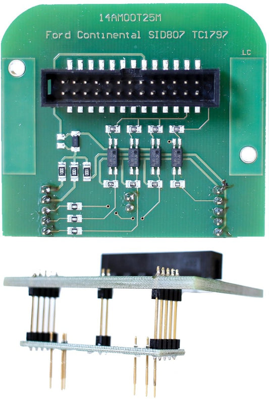 Adaptador para Continental SID807 ECU (Infineon Tricore) - 14AM00T25M - alientech - america